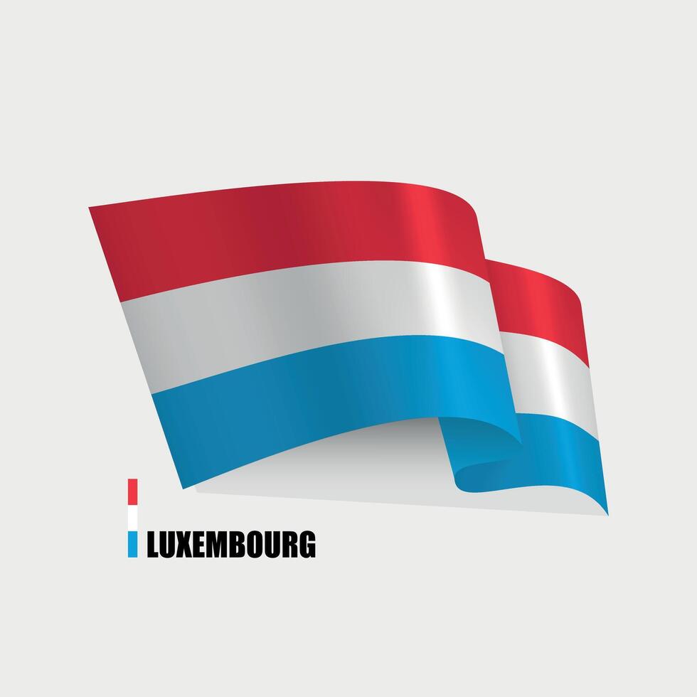 national flag of Luxembourg on white background vector
