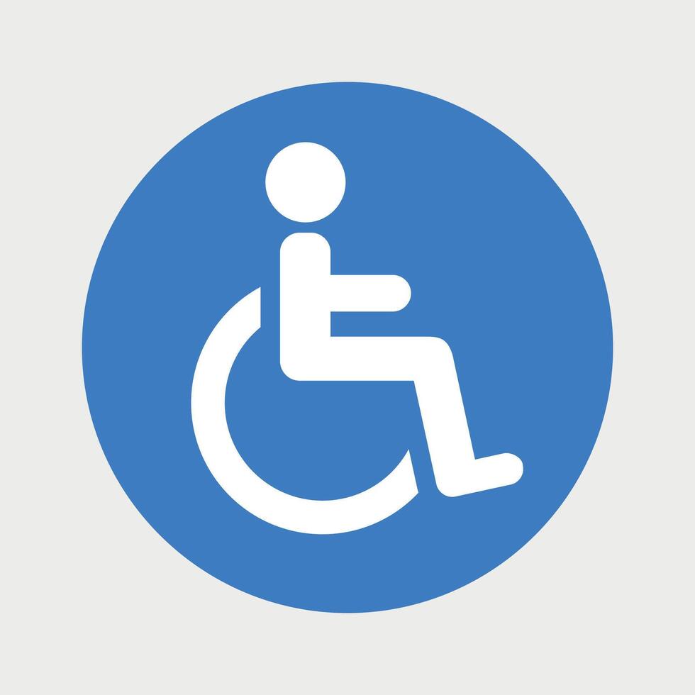 color sign icon of wheelchair on white background vector