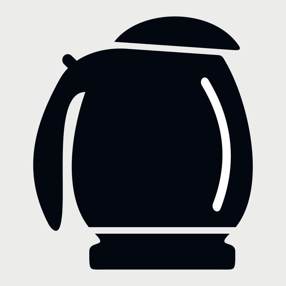 electric kettle icon on white background vector