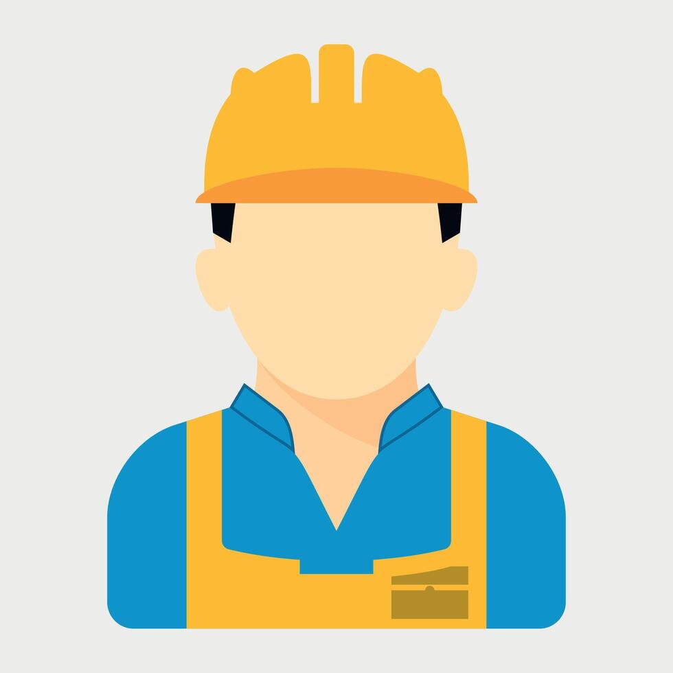 color icon of worker in vest and helmet on white background vector