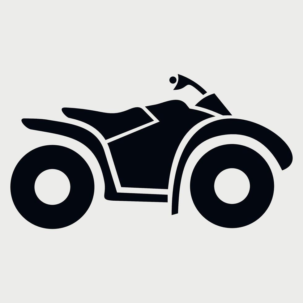 black atv icon on white background vector