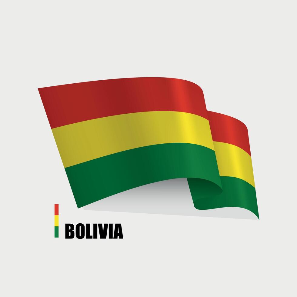 national flag of Bolivia on white background vector