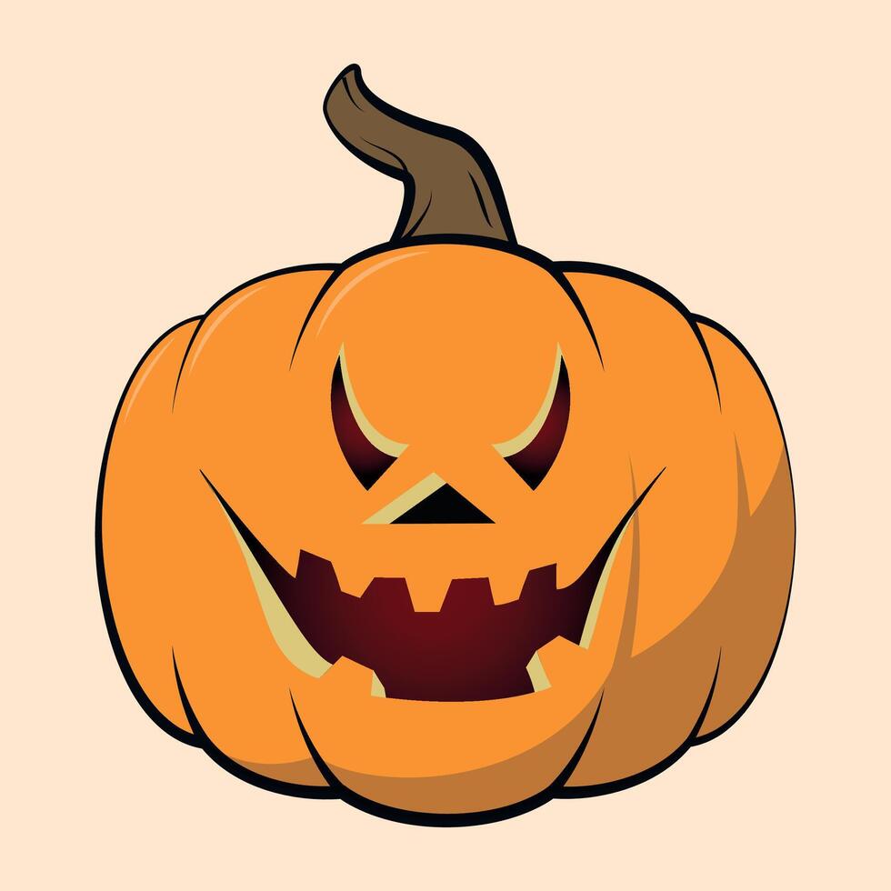 halloween pumpkin icon isolated on white background vector