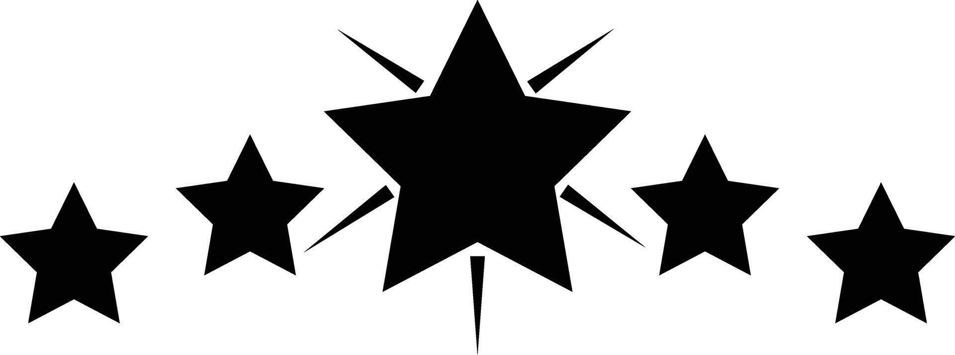 Five Star Rating Icon Symbol vector