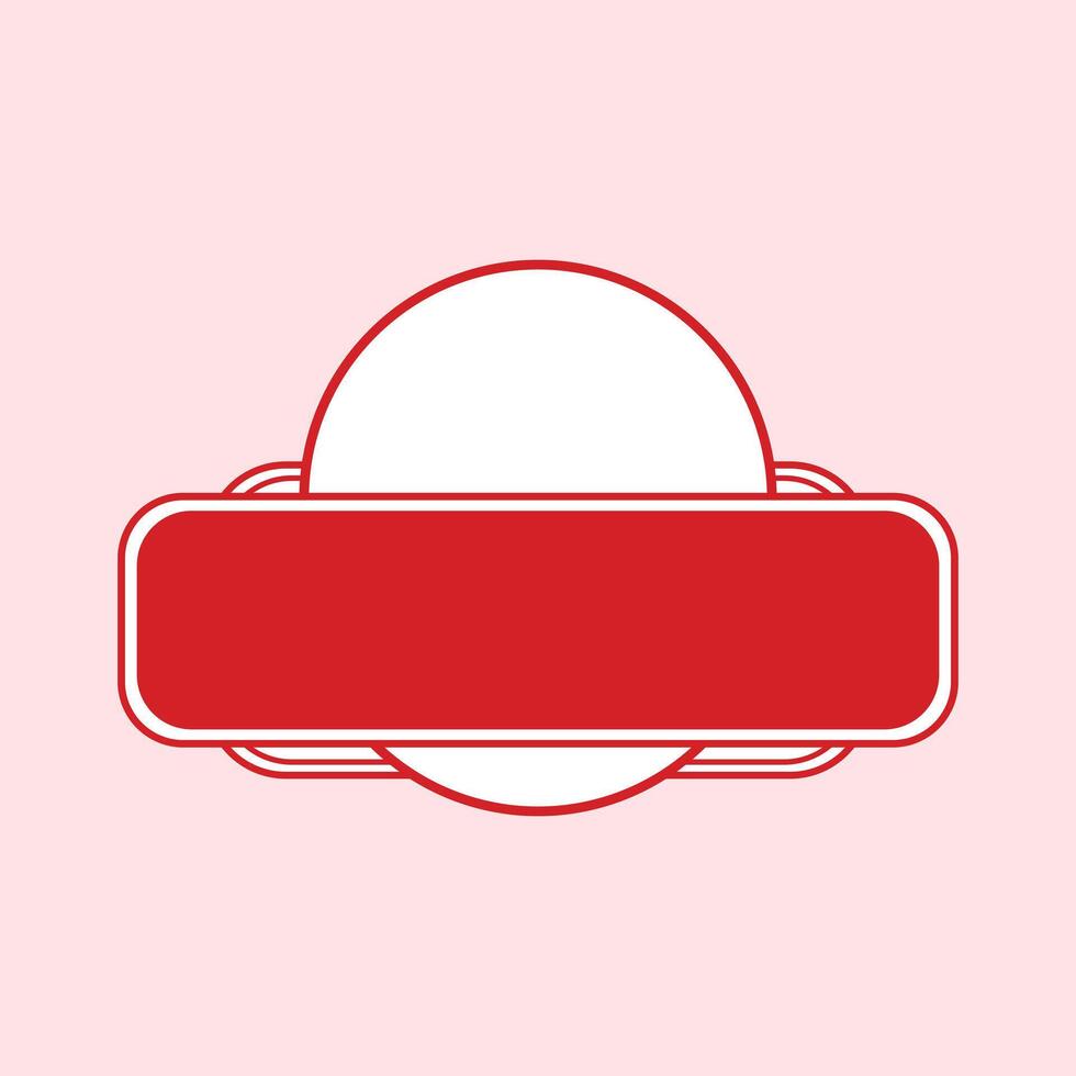 Label icon illustration. Flat design style. Design element illustration of unique badge in red color. flat style icon badge vector