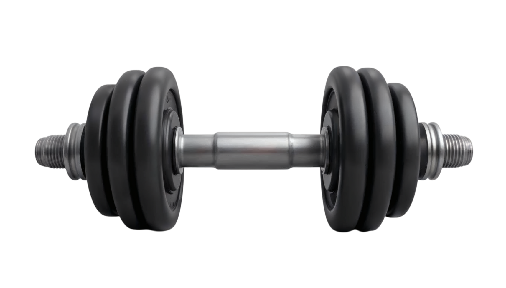 A dumbbell in Gym for Weight Training in an Isolated Background. png
