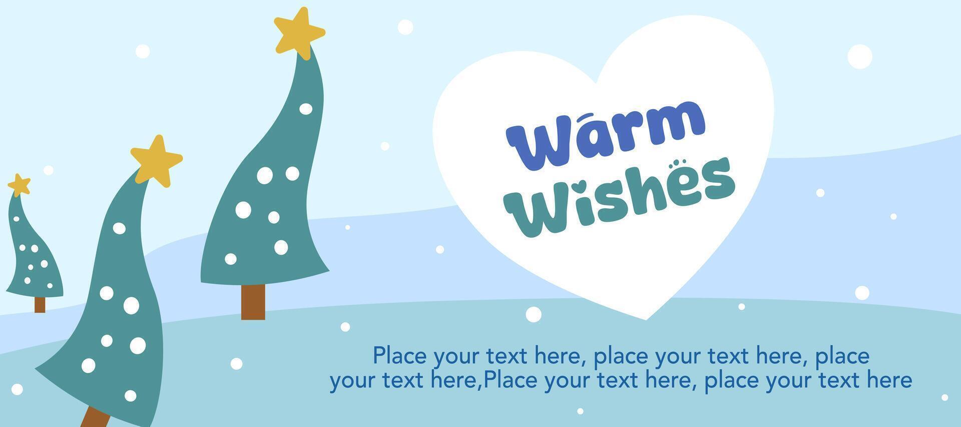 Winter season illustration banner with creative christmas tree element on pastel background good for sale promotion, poster, greeting card, advertisement and flyer vector