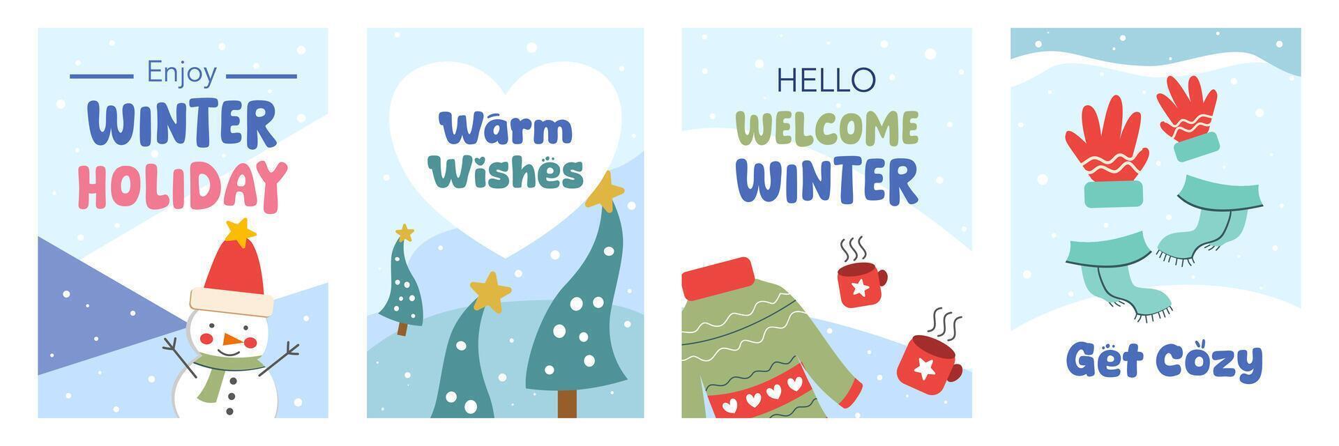 Winter season illustration banner with creative element on pastel background good for sale promotion, poster, greeting card, advertisement and flyer vector