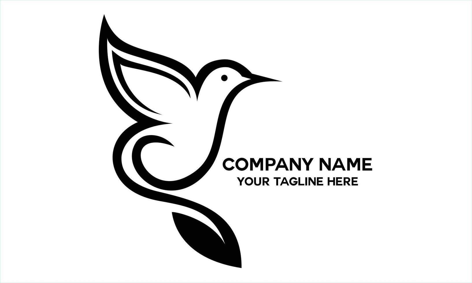 illustration of flying bird with leaf logo combination vector