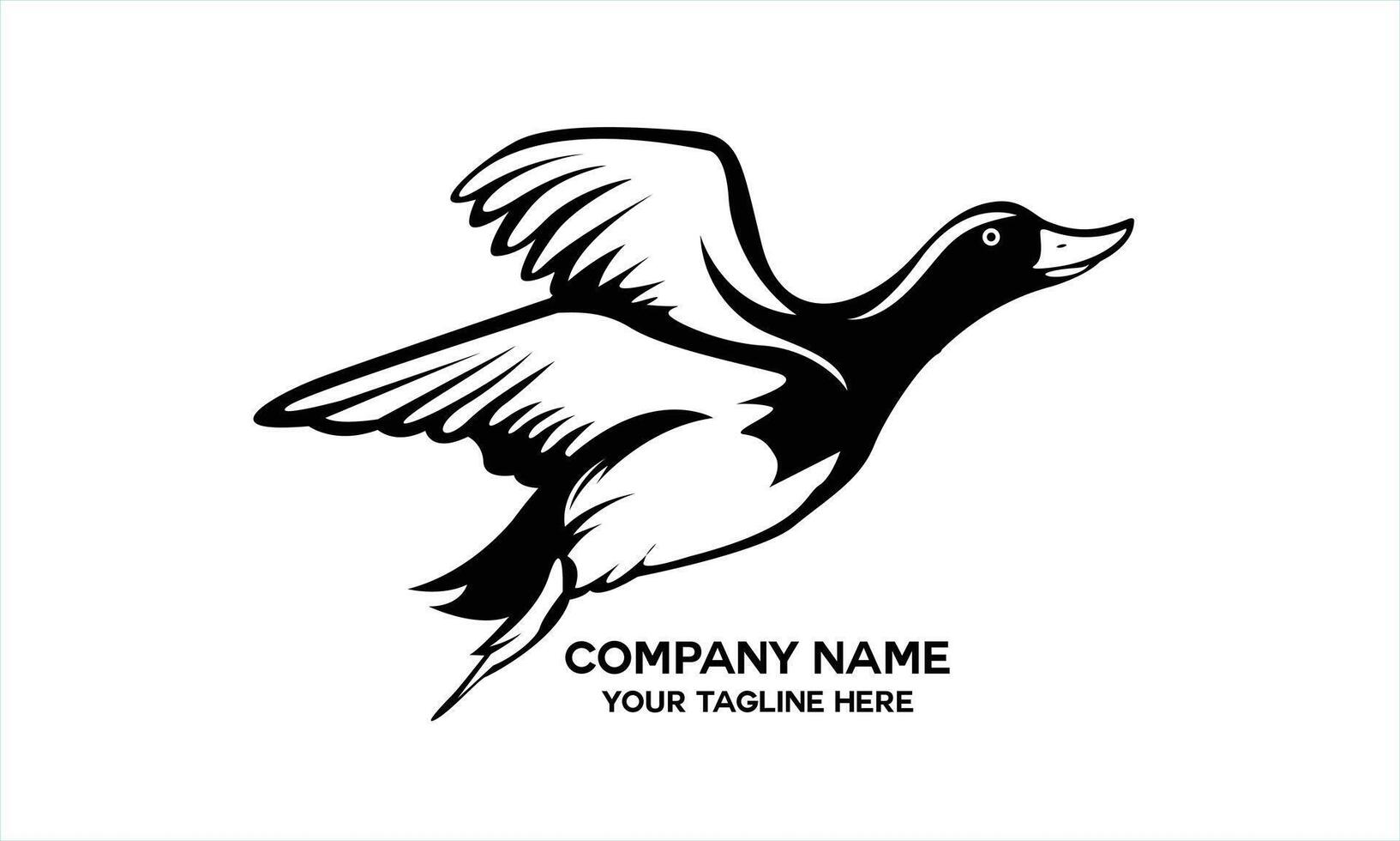 flying goose illustration vector