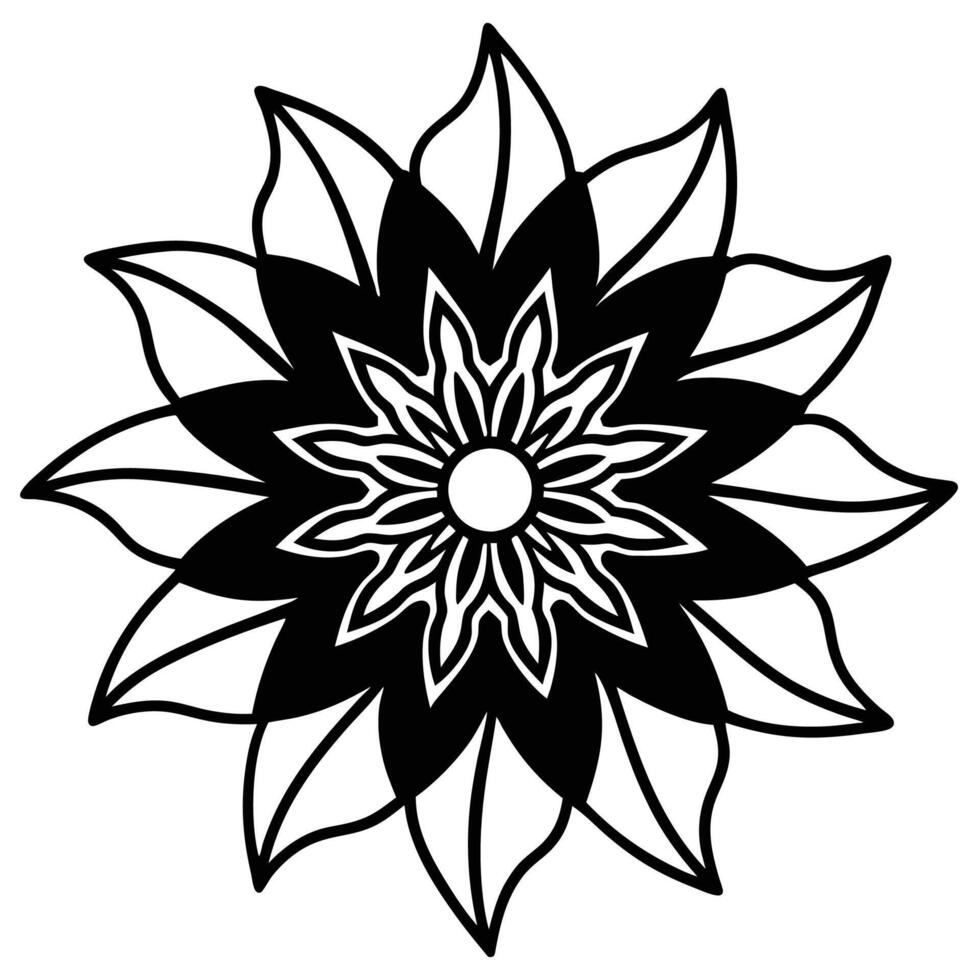 Passion flower silhouette design vector