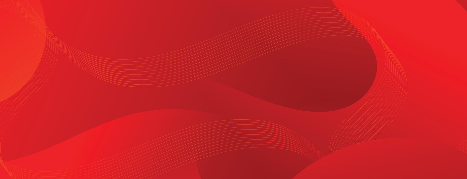 Banner Tamplate Red Wave vector