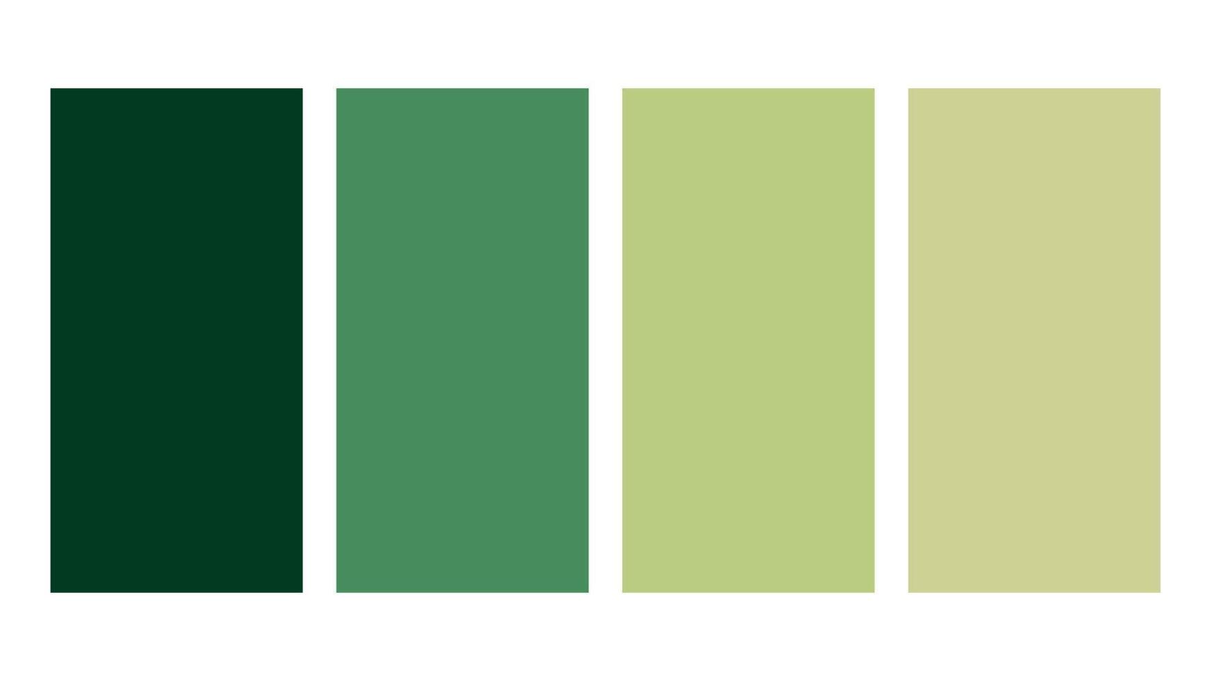 Forest Green, Emerald Green, Lint color palette. Set of bright color palette combination in rgb hex. Color palette for ui ux design. Abstract illustration for your graphic design, banner, poster vector