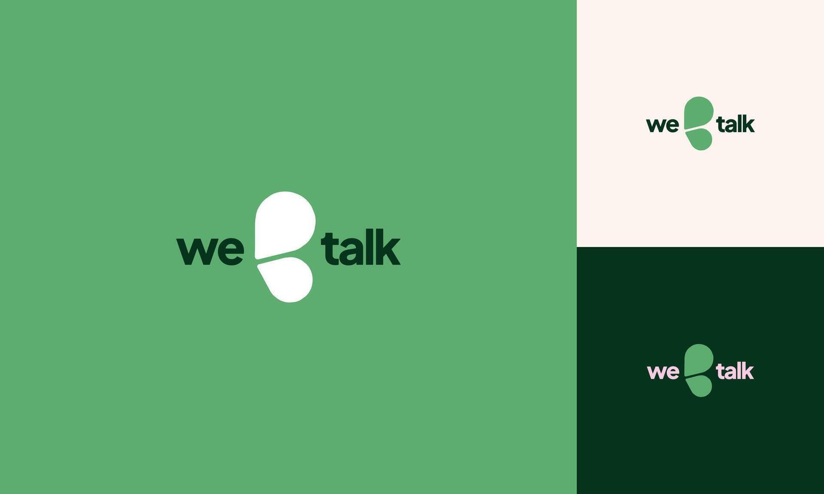 We talk Chatbot logo design vector