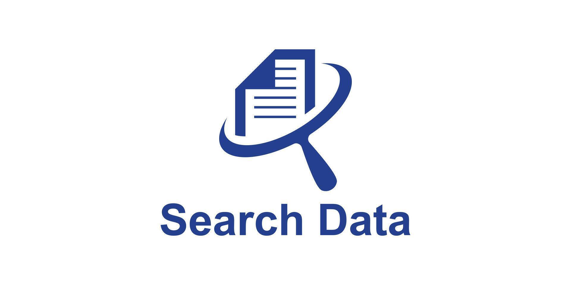 logo design combination of magnifying glass and data,document,folder,logo for data search,application,symbol,icon,idea,creative. vector