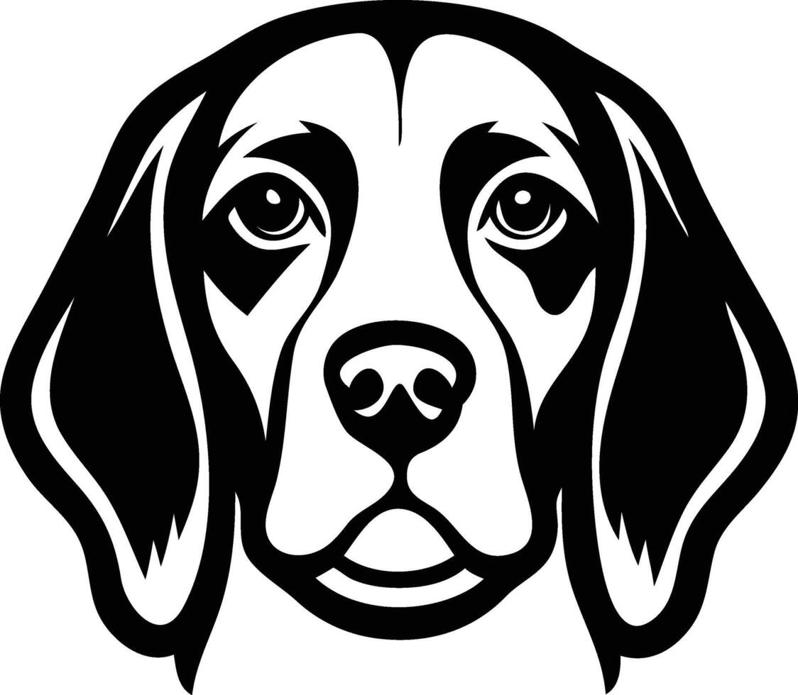 Unique Beagle Dog Head Silhouette Available on EPS File vector