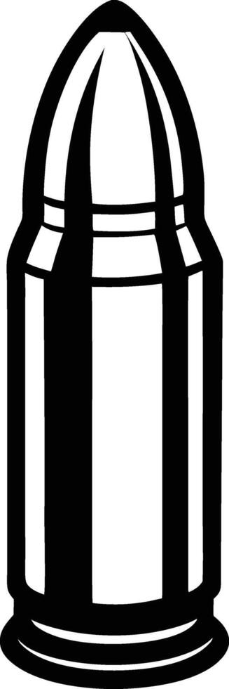 Bullet Silhouette Horizontal With Casing Available on EPS File vector