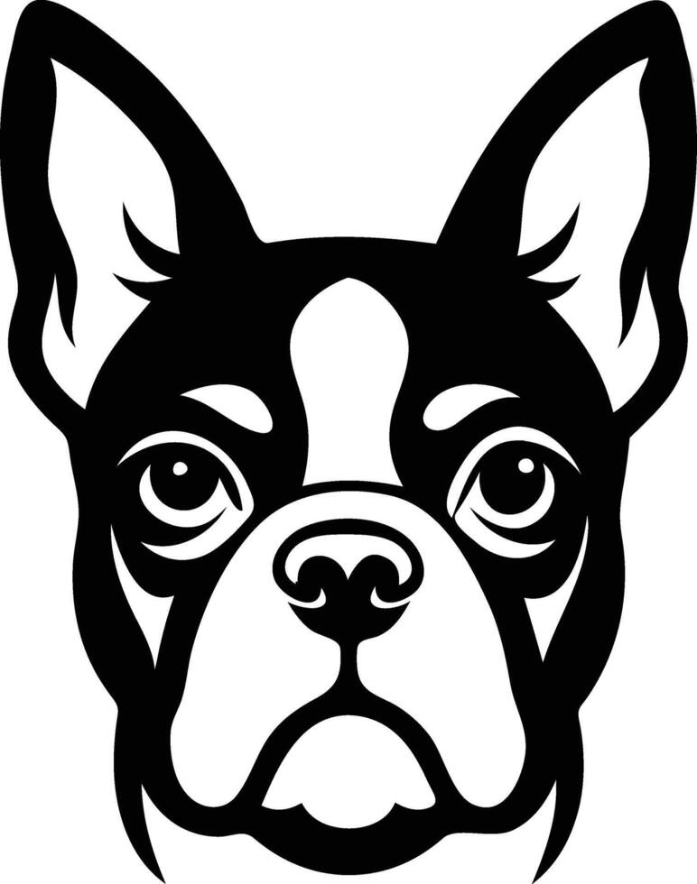 Boston Terrier Silhouette Standing Pose Available on EPS File vector