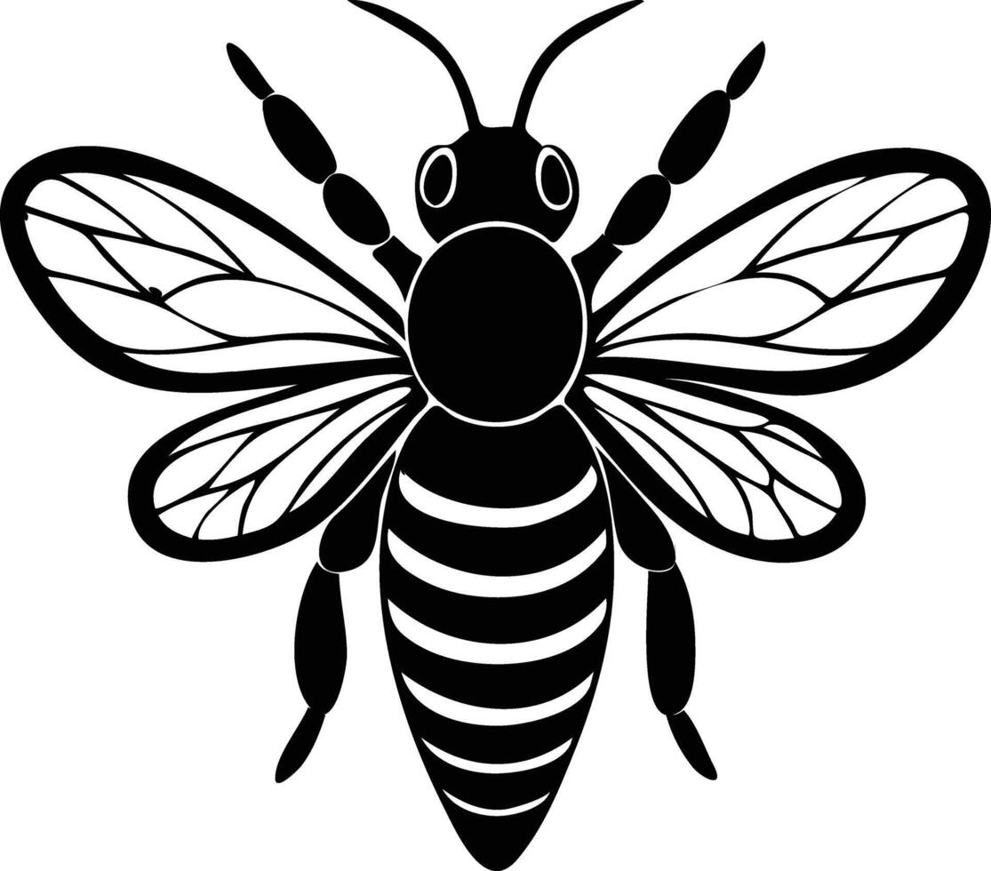 Buzzing Bee Silhouette Available on EPS File vector