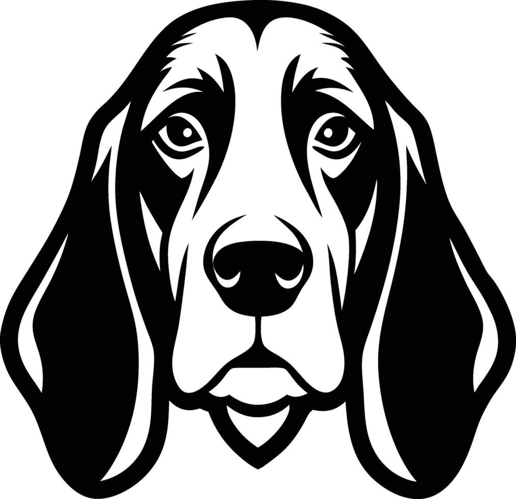 Basset Hound Dog Silhouette Sitting Pose Available on EPS File vector