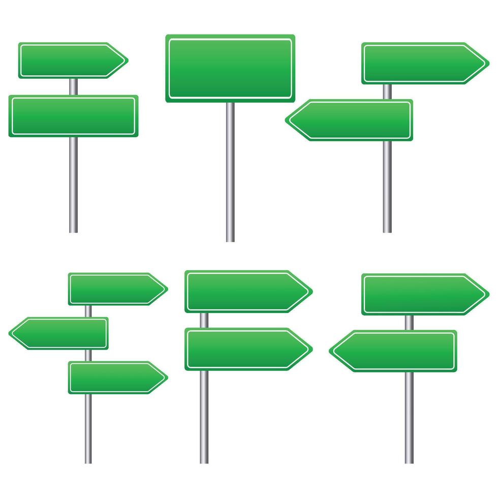 Set of street signs road signs templates vector
