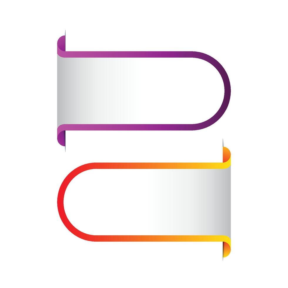 Orange Purple Web Banner Design on White Background vector