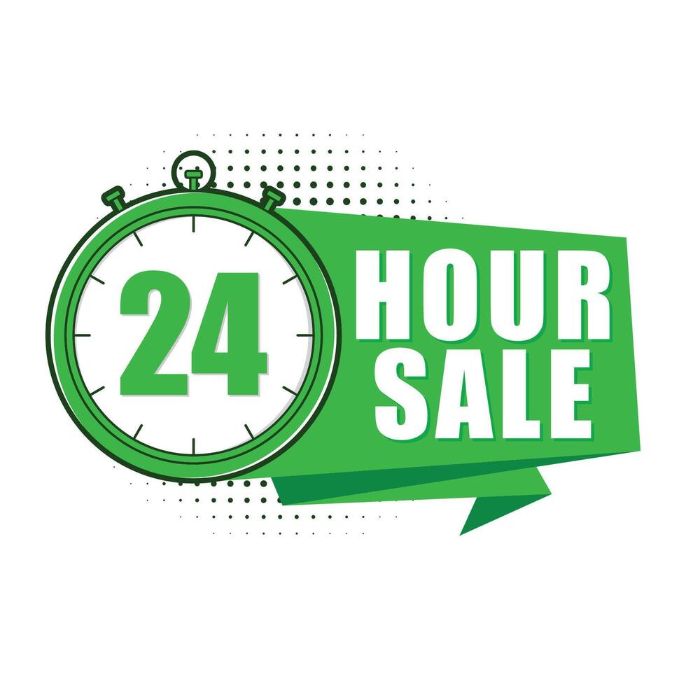 Sale Countdown Badge 24 Hour Sale vector