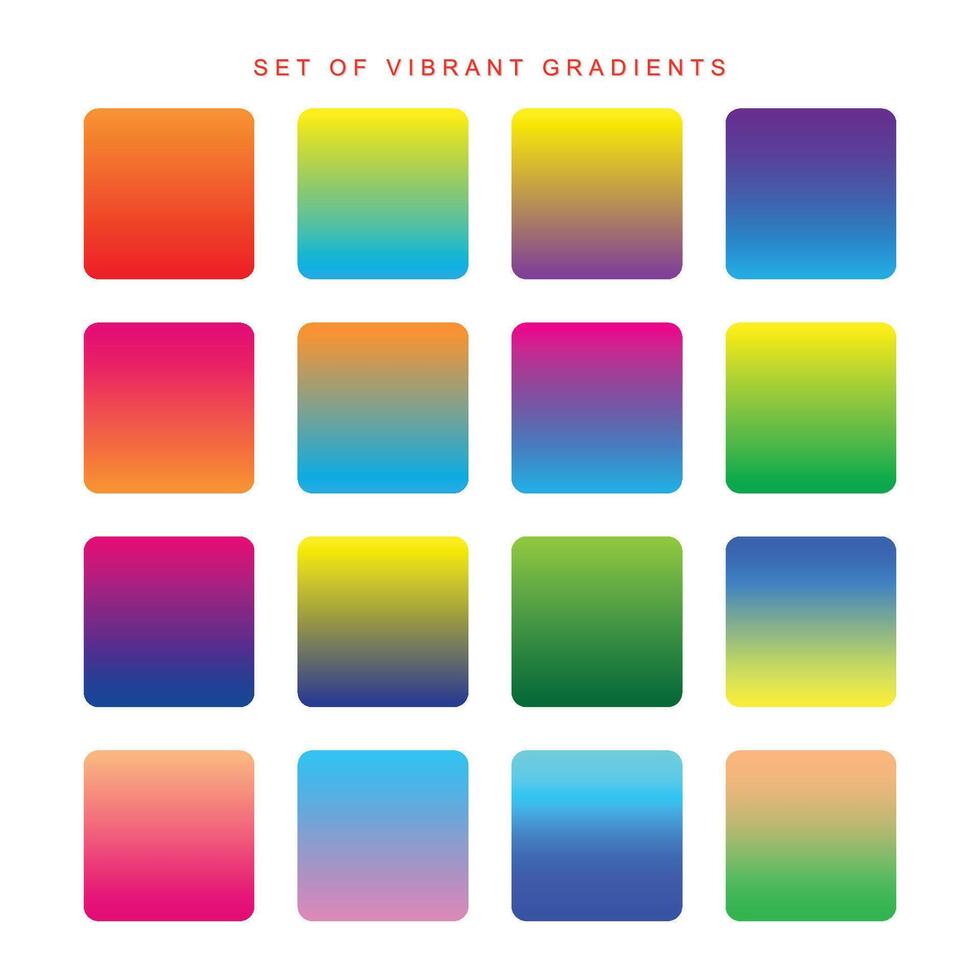 Set of Vibrant Gradients vector