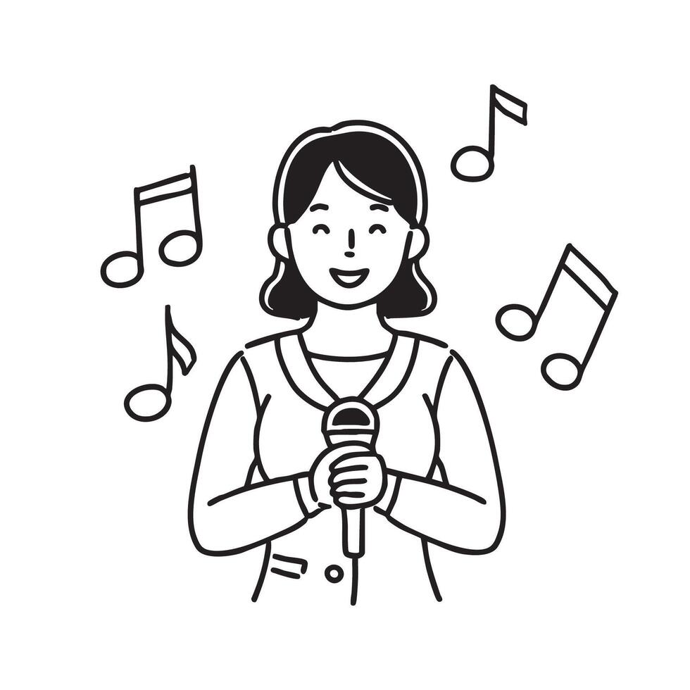 karaoke night at a small bar with a singer holding a microphone vector