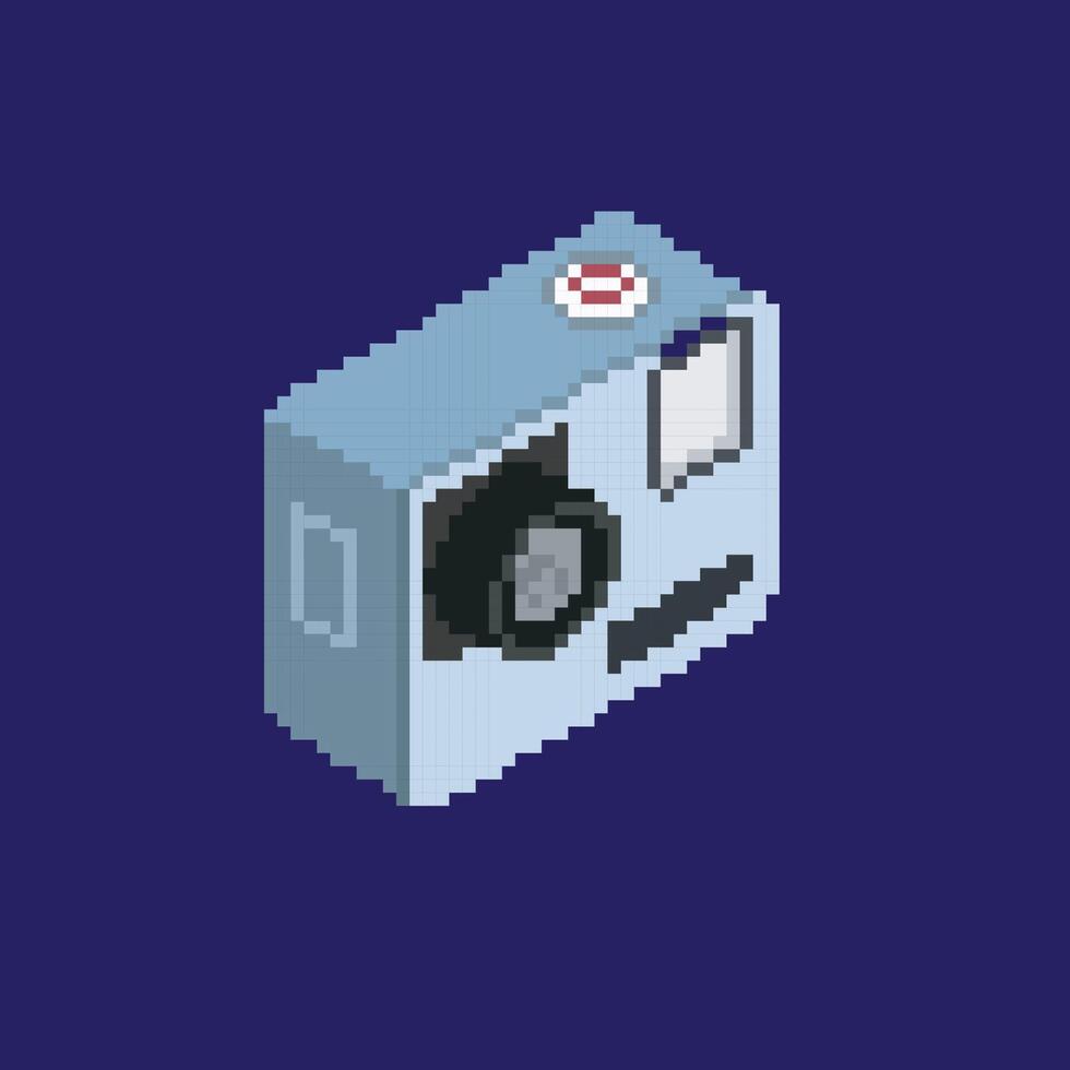 camera pixel art vector