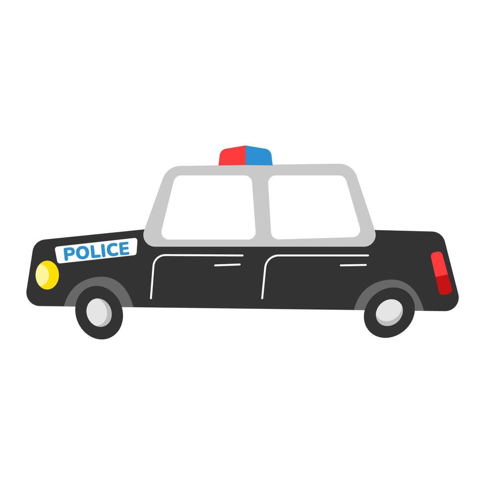 Black Police Car Illustration vector
