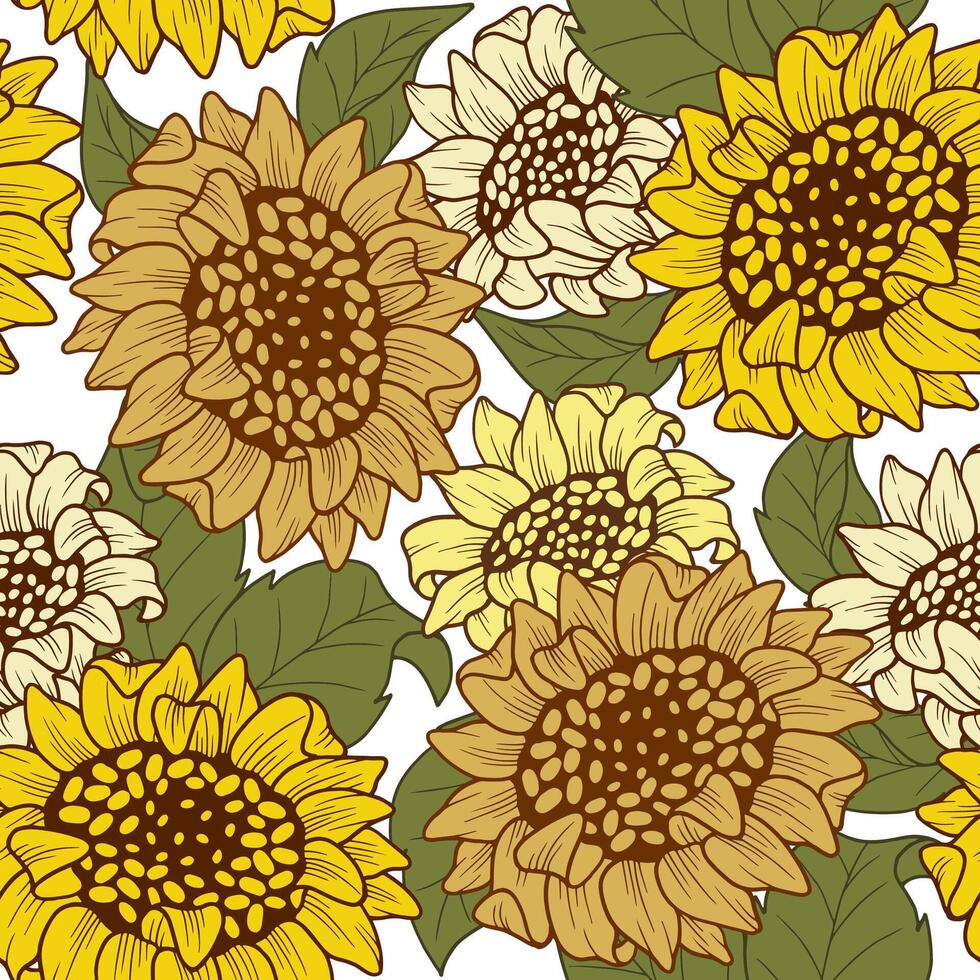 Yellow Sunflower is suitables for prints, fabrics,or subimation. vector