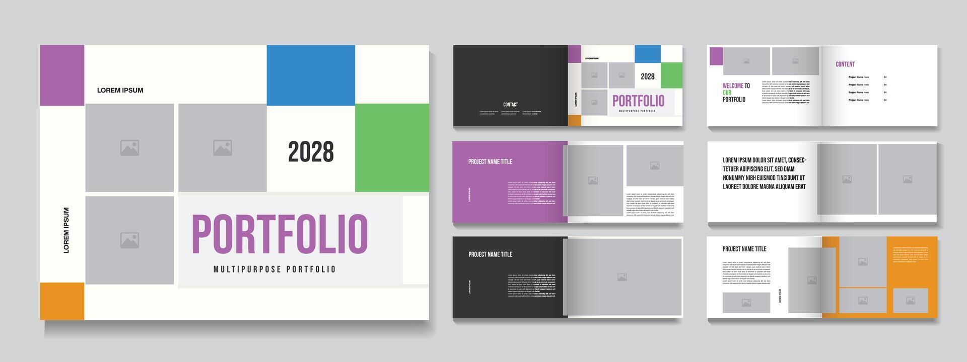 Multipurpose Creative Portfolio Design Template, Portfolio template vector