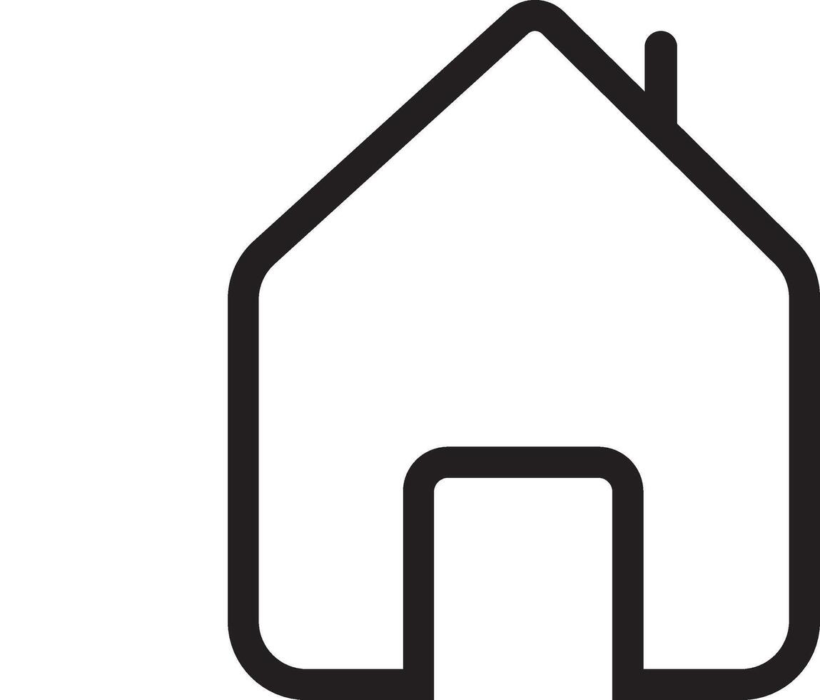 set of home icons isolated, Property line and flat symbol, Line with editable stroke vector