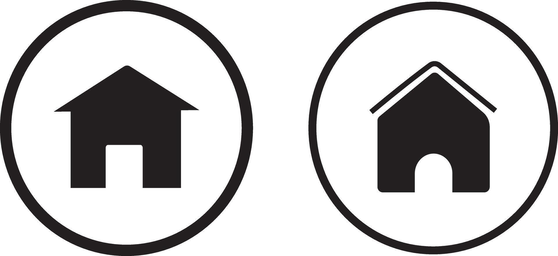 Set of Houses Icons, buildings, linear icons, Line with editable stroke vector