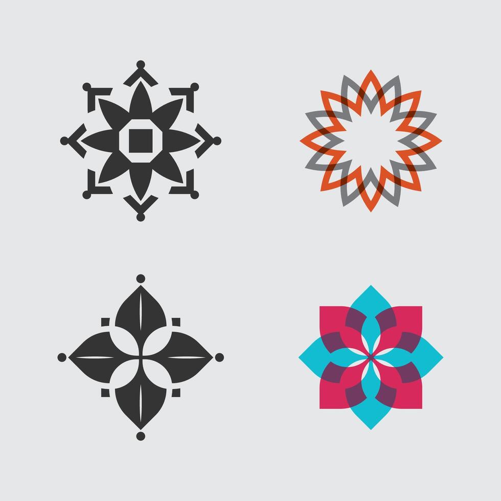 Geometric logo stock icon illustration set icon vector