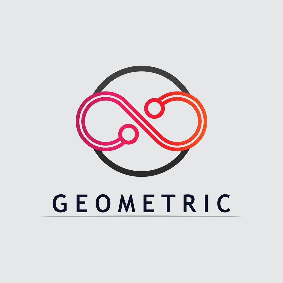 Geometric logo stock icon illustration and business logo loop vector