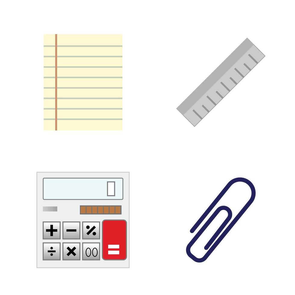 Modern office element design vector
