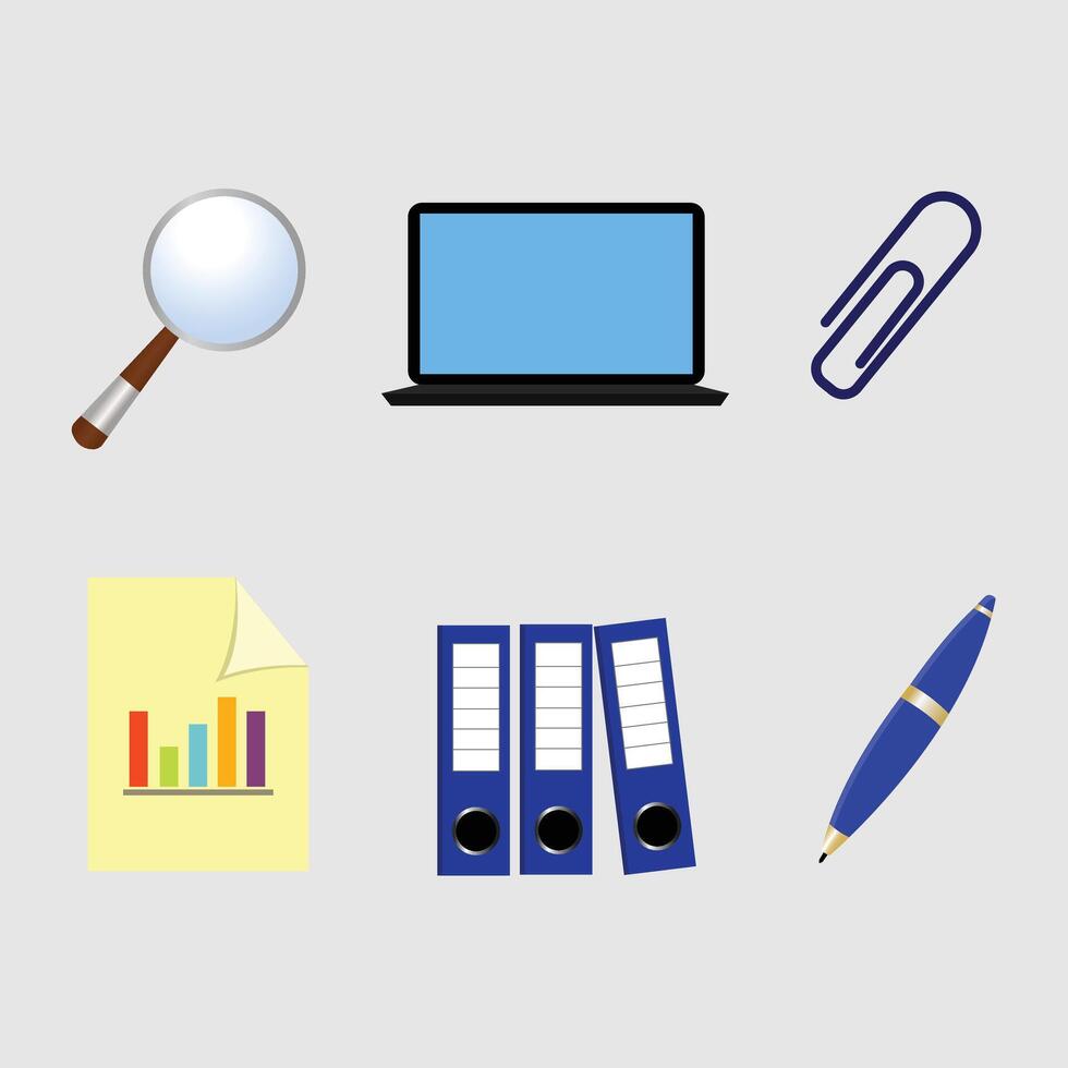 Modern office element design illustration vector