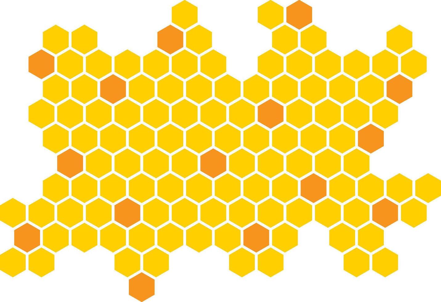 modern simple abstract light dark orange color creative geometric hexagon honeycomb polygon pattern that can be used as a background or texture vector