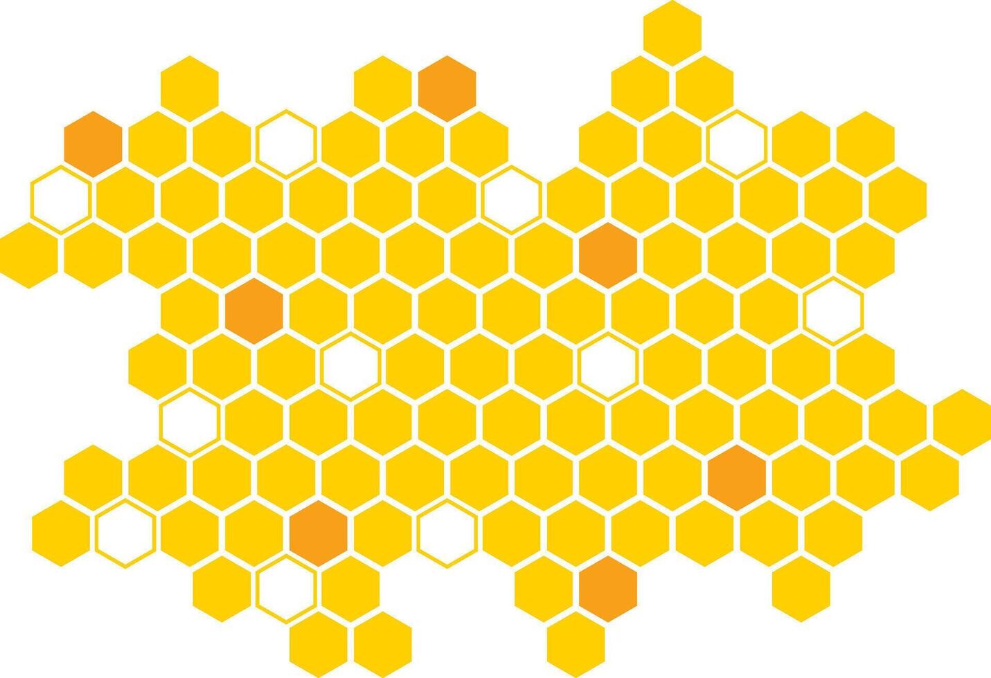 modern simple abstract light dark orange color creative honeycomb polygon pattern that can be used as a background or texture. vector