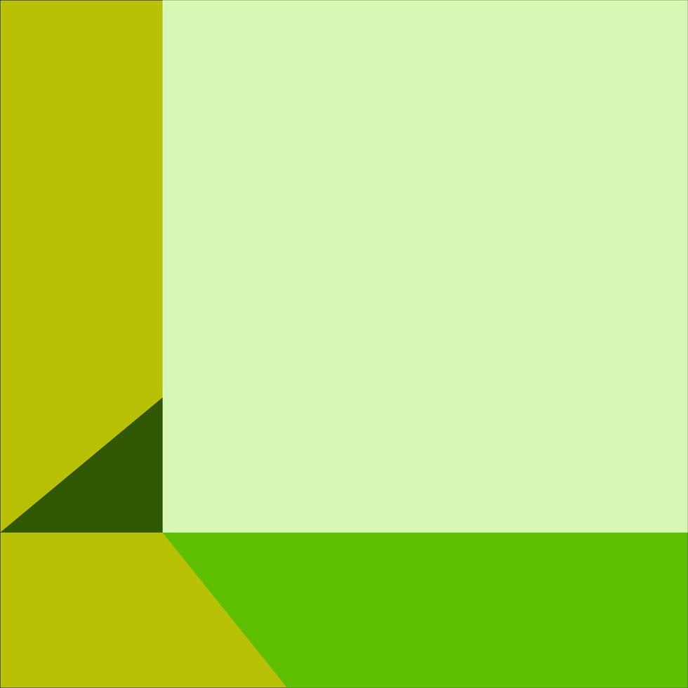 a green and yellow square with a triangle in the middle vector