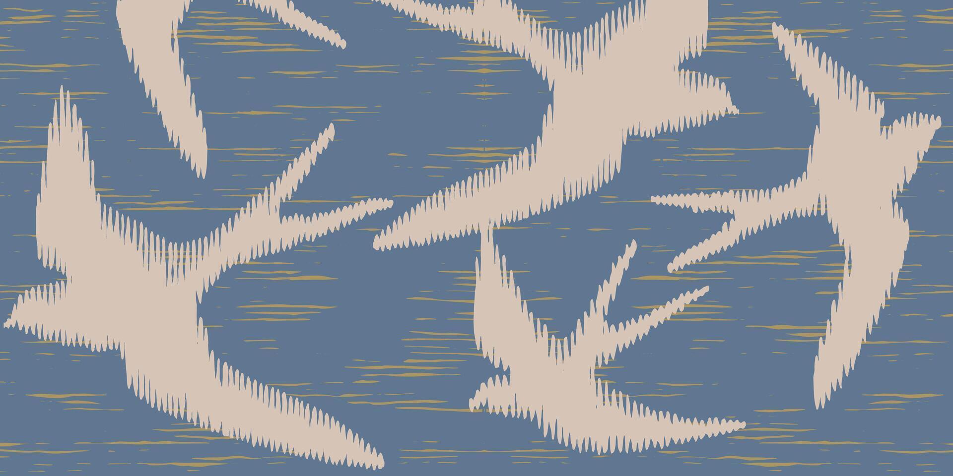 Crafted hand drawn brush line swallow birds background, Japanese and ethnic folk wood carving, engraving, block print, weaving texture surface, simple nature graphic for textile, carpet, stationary vector