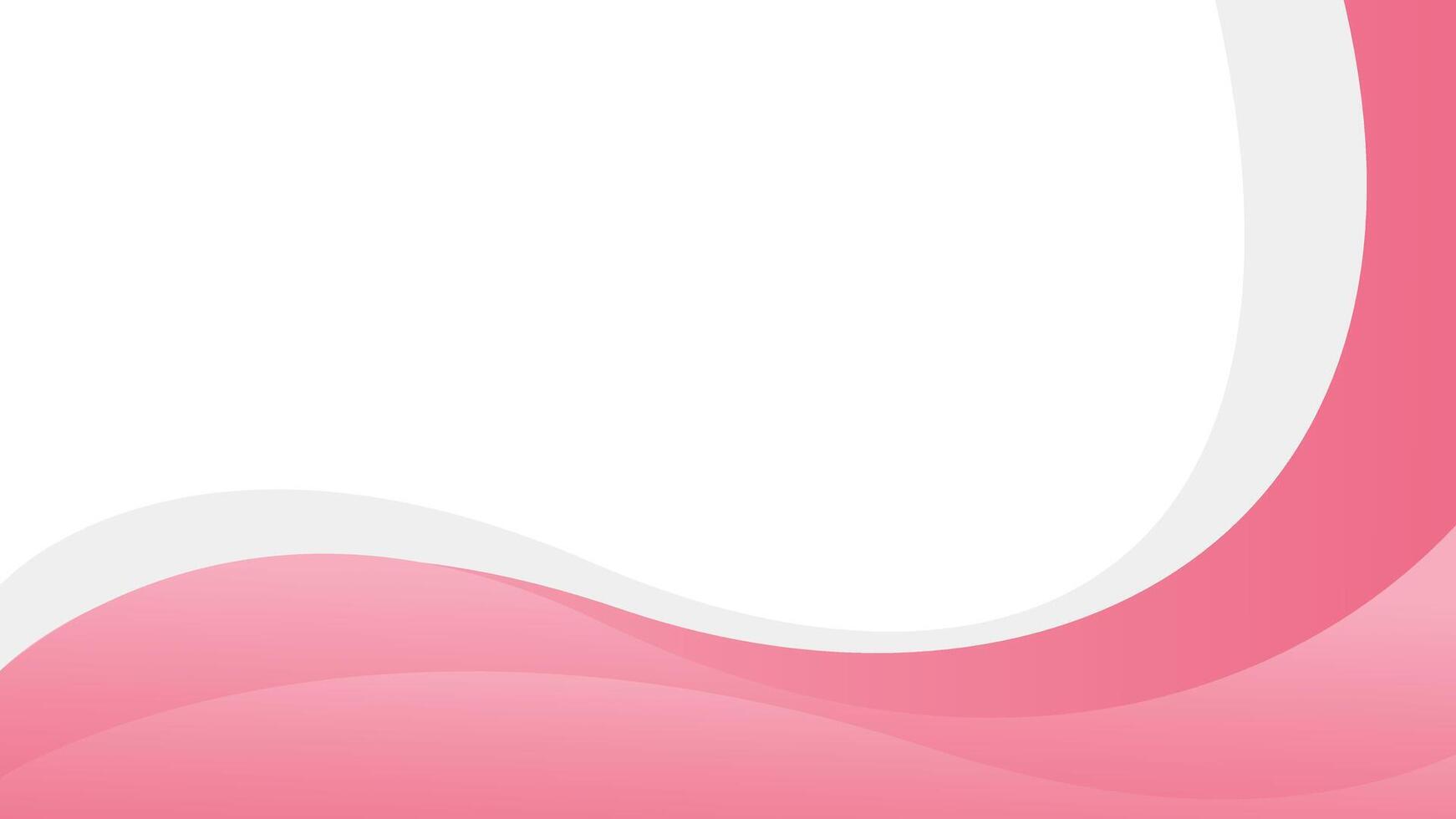 Abstract pink wave shape on white background vector