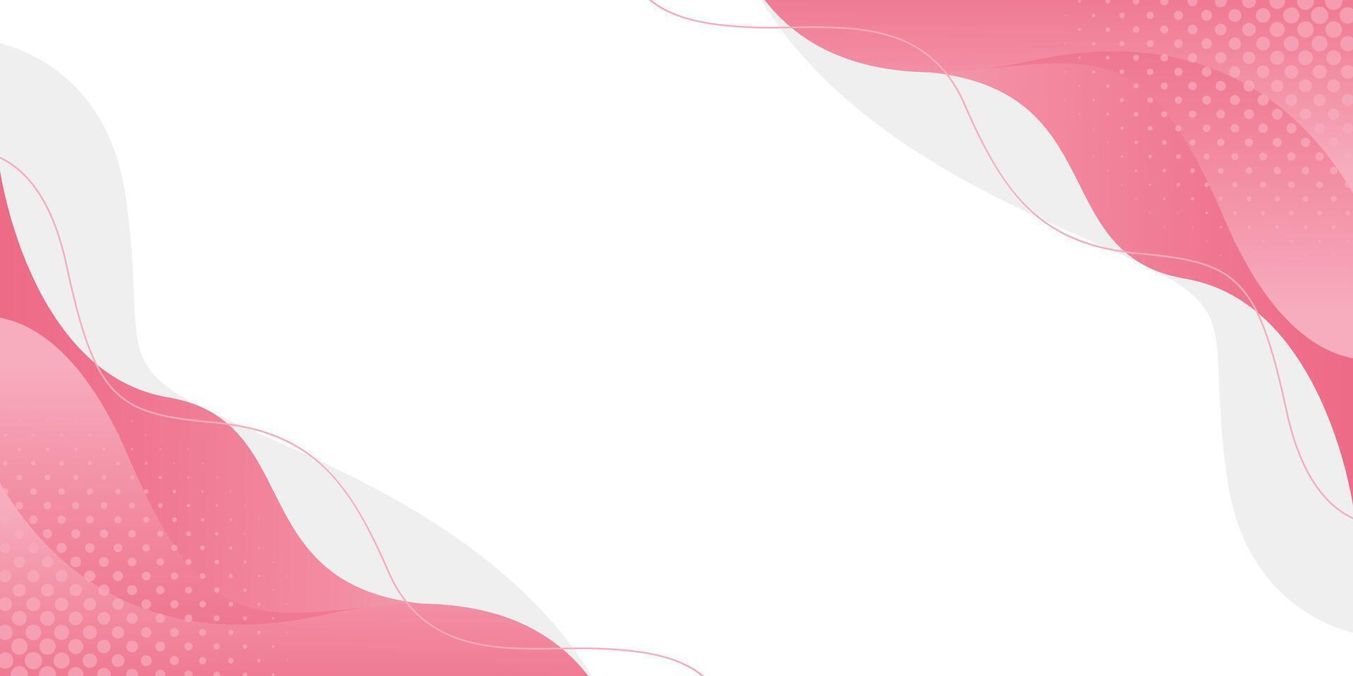 Abstract pink fluid wave background. Pink dynamic wallpaper with halftone vector