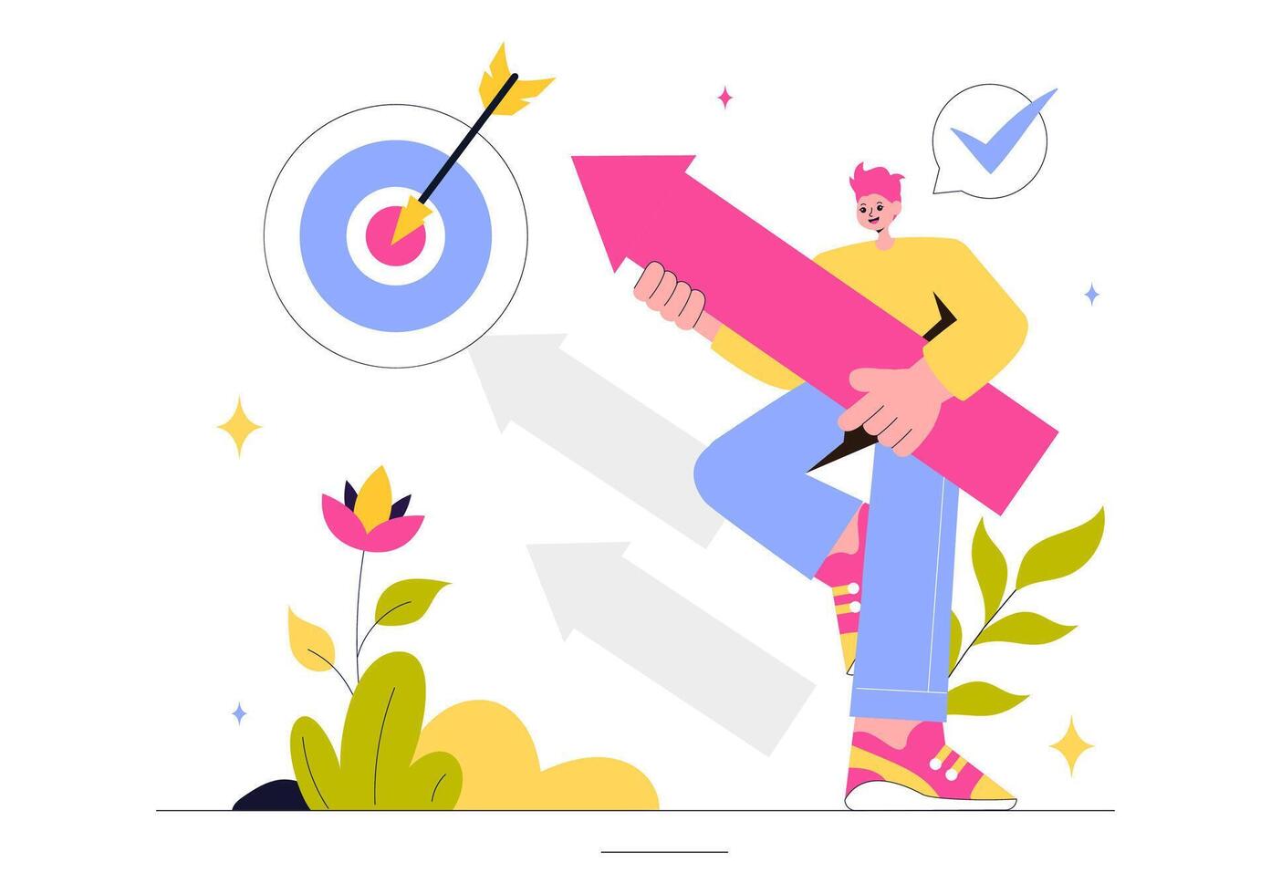 Professional Growth and Lifelong Learning Illustration for Career Progress vector