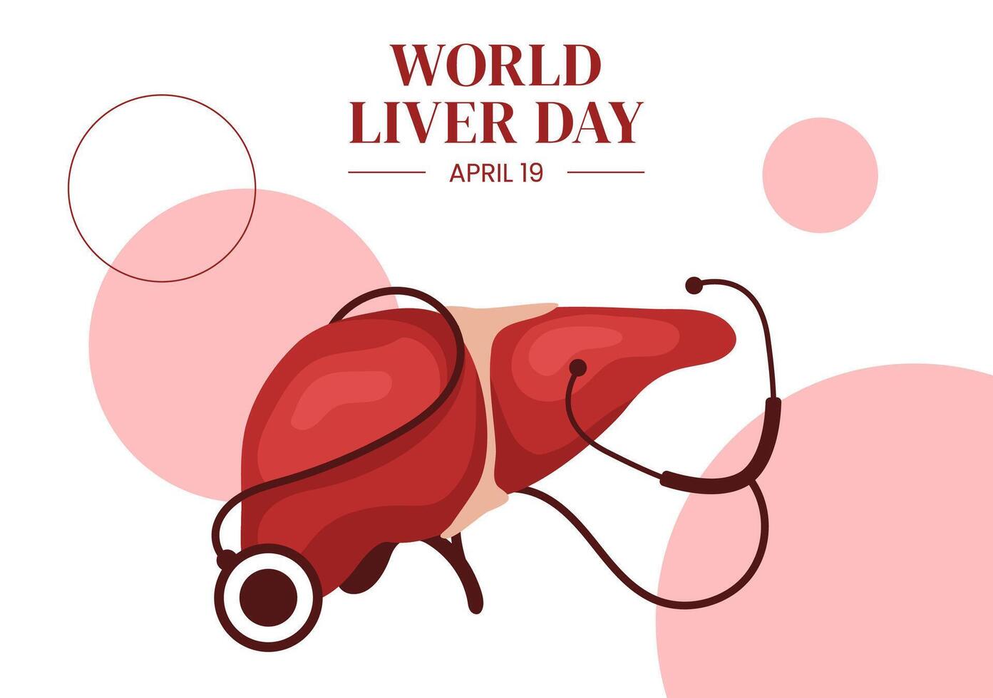 World Liver Day Flat Design Template for Social Media Awareness Campaign Background vector