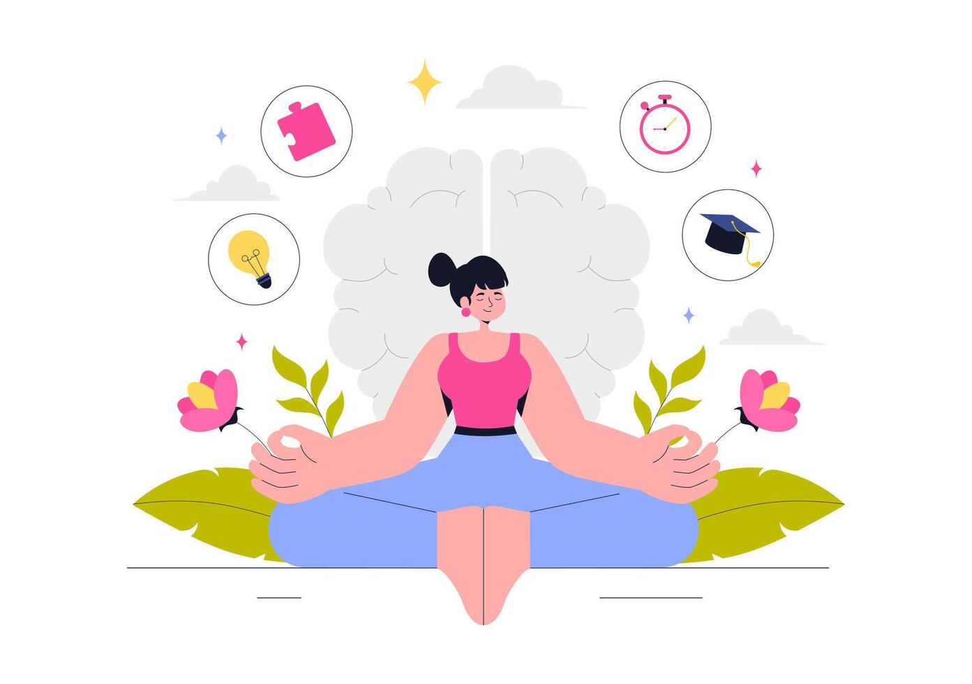 Self-Education and Training Illustration for Skill Advancement and Job Growth vector