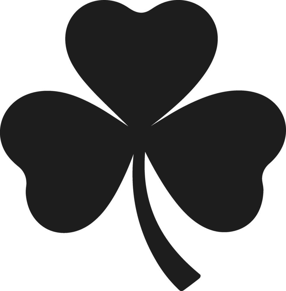 Classic Shamrock Silhouette - Symbol of Irish Luck and Heritage vector