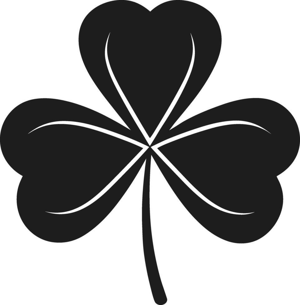 Stylized Shamrock Clover Silhouette for St. Patrick's Day vector